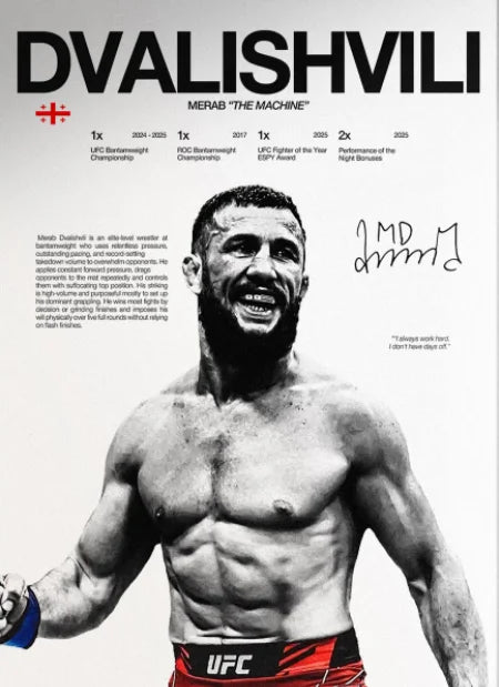 UFC Fighter Canvas Wall Art - MMA Boxing Poster for Gym & Man Cave Decor