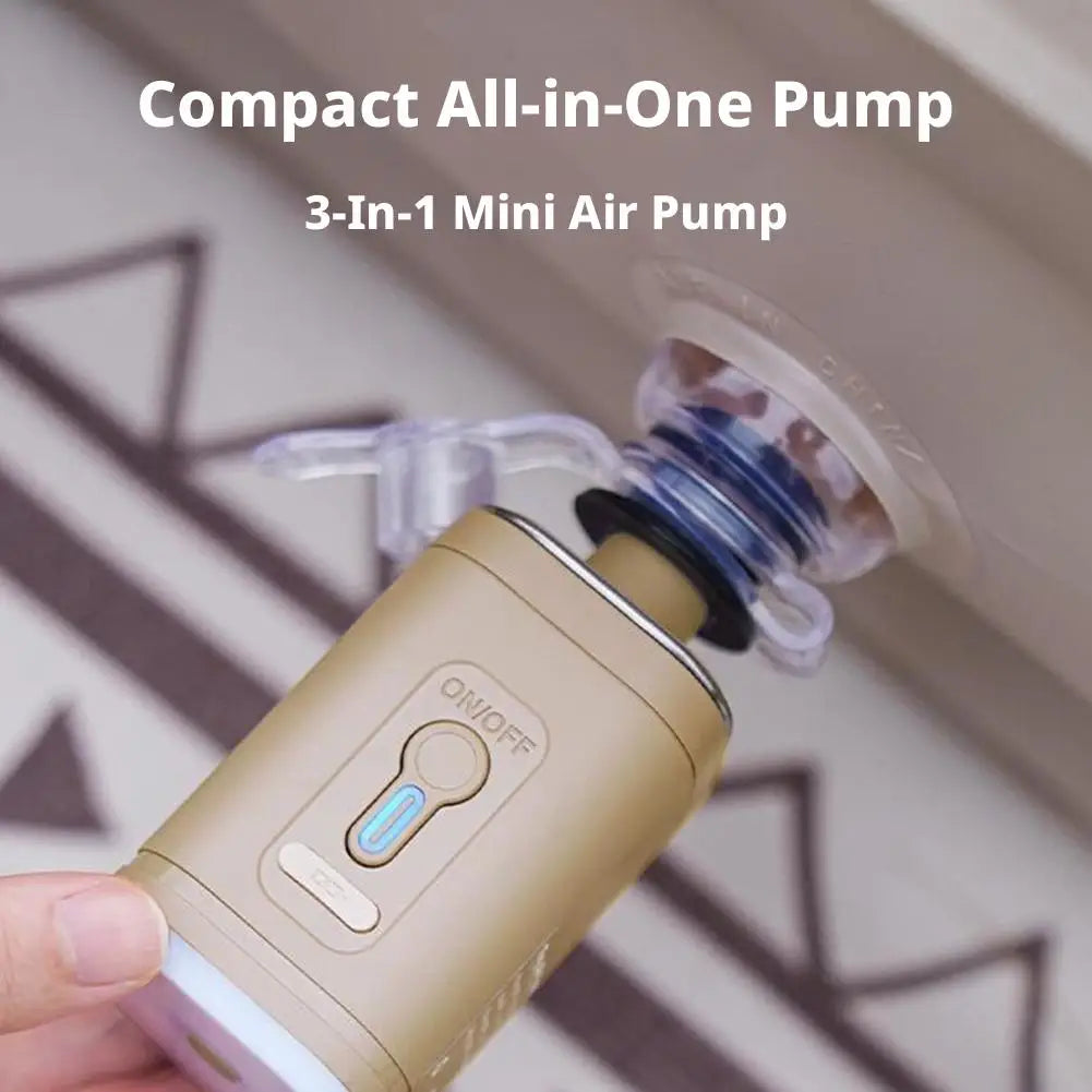 3-in-1 Tragbare Luftpumpe mit LED-Licht