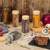Clear Glass Spice Jar with Bamboo Lid