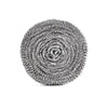 A circular pad of stainless steel scrubber pads used for deep cleaning.