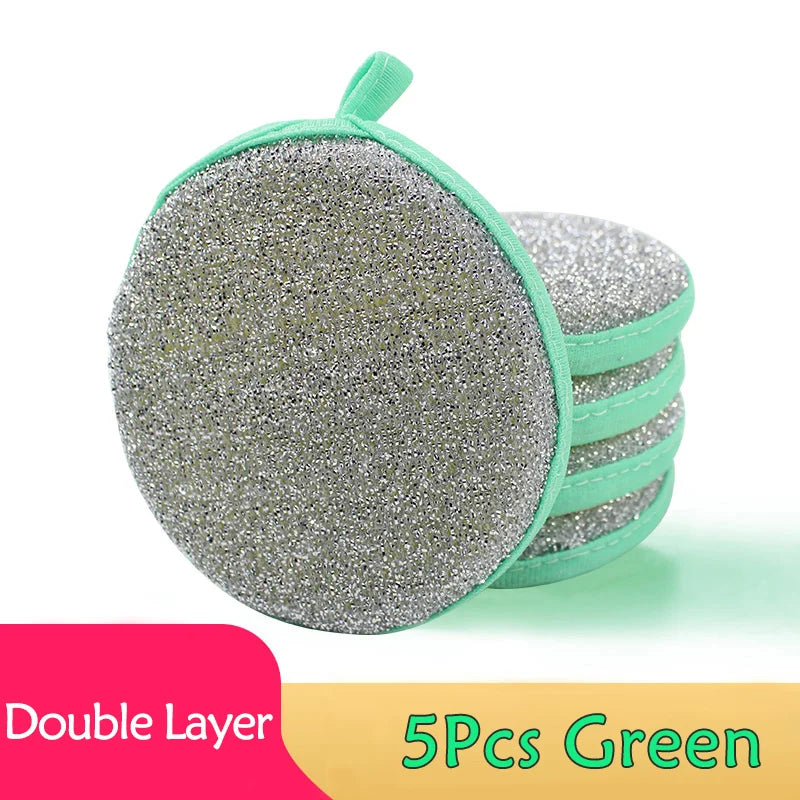 Double-Sided Dish Scrub Sponges for Kitchen Cleaning