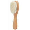 Natural Beech Wood Baby Brush and Comb Set with Soft Wool Bristles