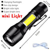 Rechargeable LED Flashlight with LCD Display and Zoom