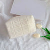Soft Plush Cosmetic Bag with Zipper Closure