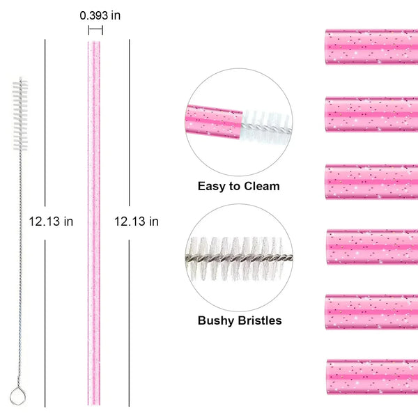 Ensemble d'accessoires pour gobelet Stanley avec pailles, brosse et breloque fleur