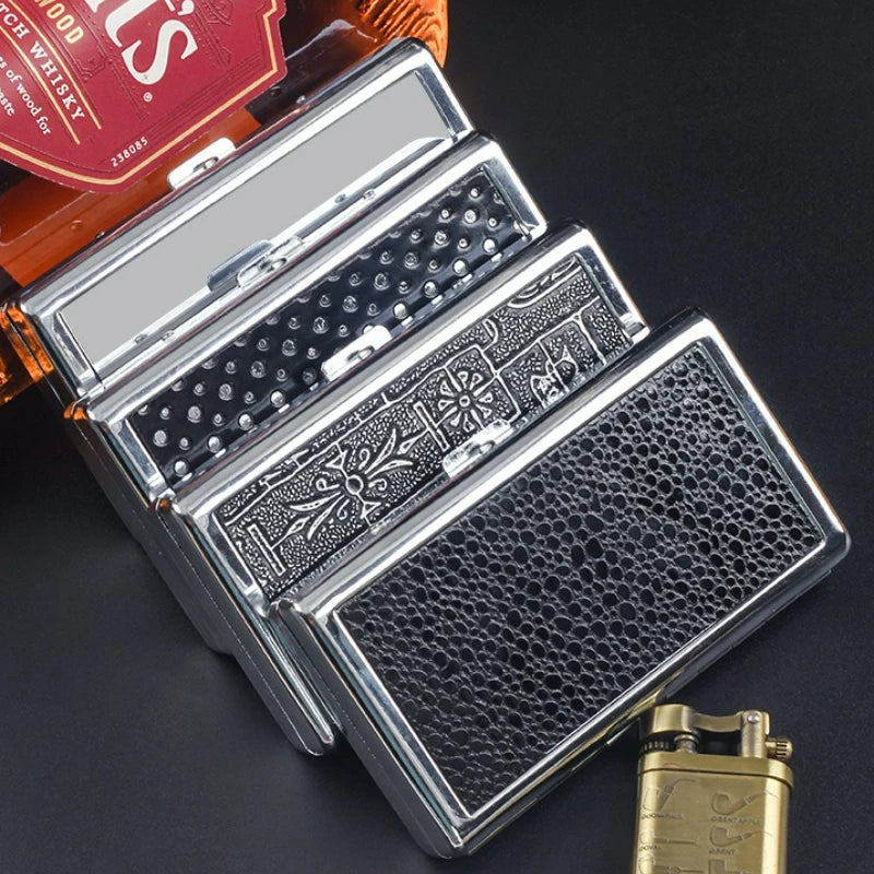 Slim Metal Cigarette Case – Durable & Portable Smoker's Holder