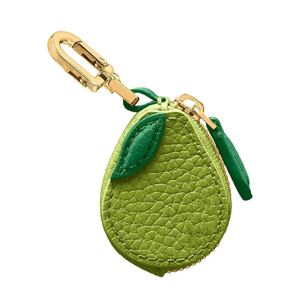 Adorable Fruit Coin Purse Keychain - Cute Cherry & Blueberry Design, PU Leather Mini Storage Bag