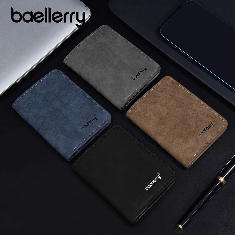Cartera Minimalista de Piel Sintética con Pinza para Dinero