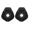 A pair of black plastic protective covers designed to seal windshield wiper holes.