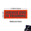 Orange service dog in training reflective patch measuring 11cm or 4.33inch