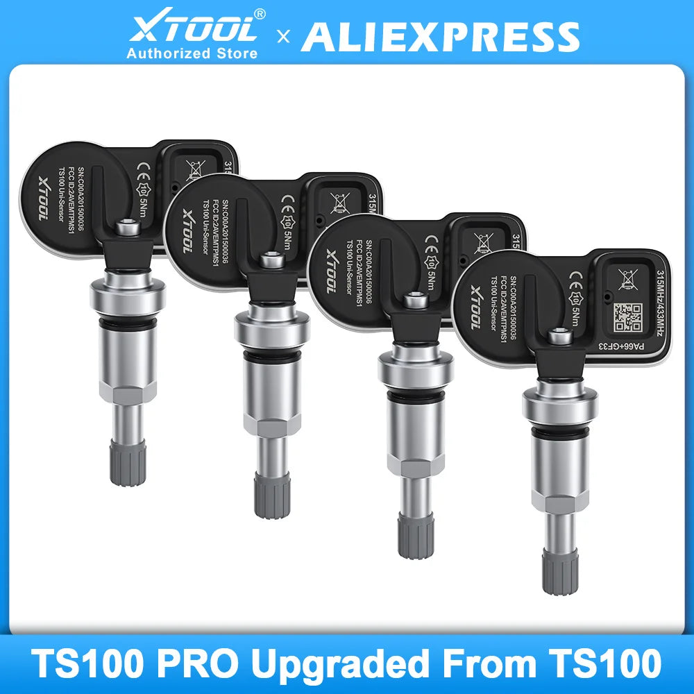 Set of TS100 PRO upgraded TPMS sensors for vehicle use