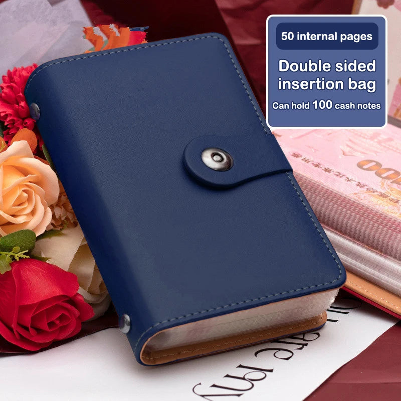 PU Leather Cash Envelope Budget Binder