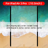 Magnetic paper-feel screen protector for iPad Air 3 Pro (10.5 inch) shown against an ocean background.