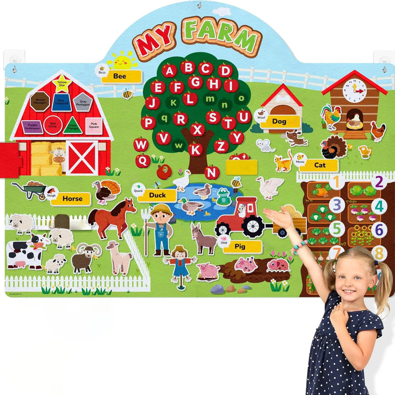 Interactive Felt Story Board Set with Farm & Ocean Themes