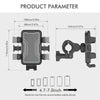 Diagram showing the dimensions and mounting features of a secure 6-claw bike phone mount.