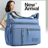 Bolso bandolera de nylon impermeable con múltiples bolsillos
