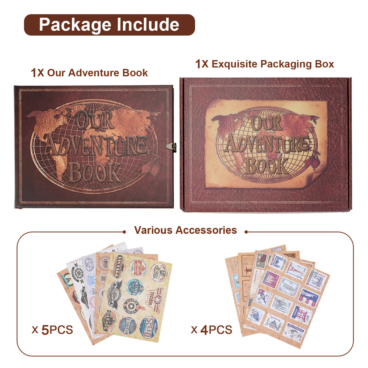 Vintage Leather-Style DIY Travel Photo Album for Memories