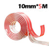 Transparente rote PVC-Sicherheitsbänder, 10mm breit und 5 Meter lang, für Möbelkanten und Tischränder