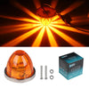 Robuste LED-Warnleuchte mit klarem orangefarbenem Objektiv und Befestigungsmaterial.