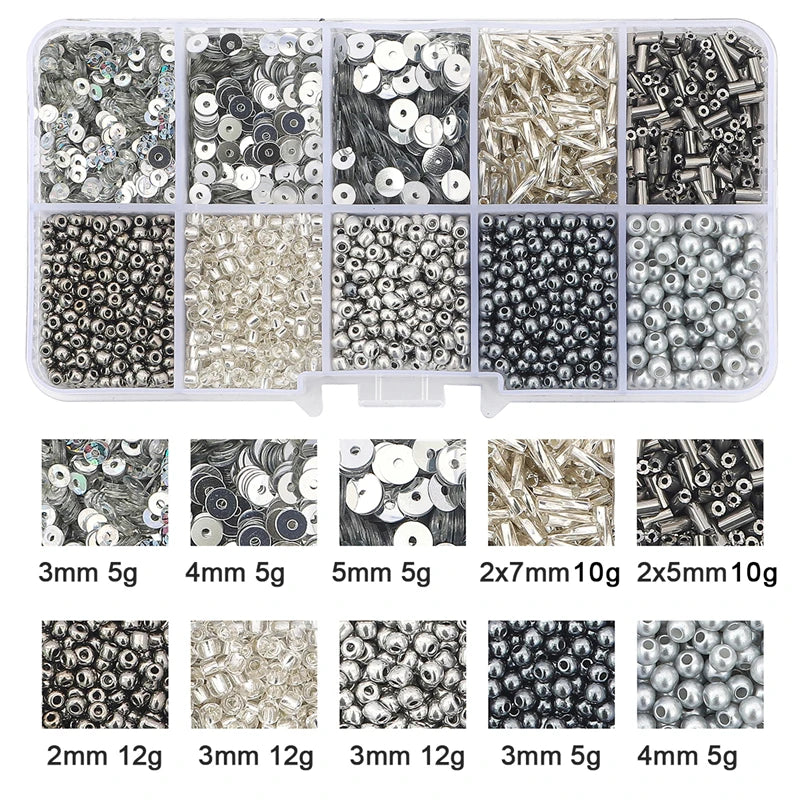 Kit Complet de Création de Bijoux DIY avec Perles en Verre