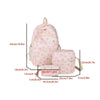 Cute Large-Capacity Bow Print Backpack Set