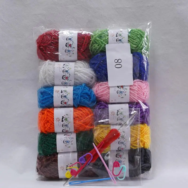 Milk Cotton Yarn Crochet Kit with Hooks & Markers