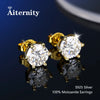 S925 Sterling Silver Moissanite Stud Earrings