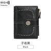 Vintage RFID-Blocking Tri-Fold Wallet with Ample Storage
