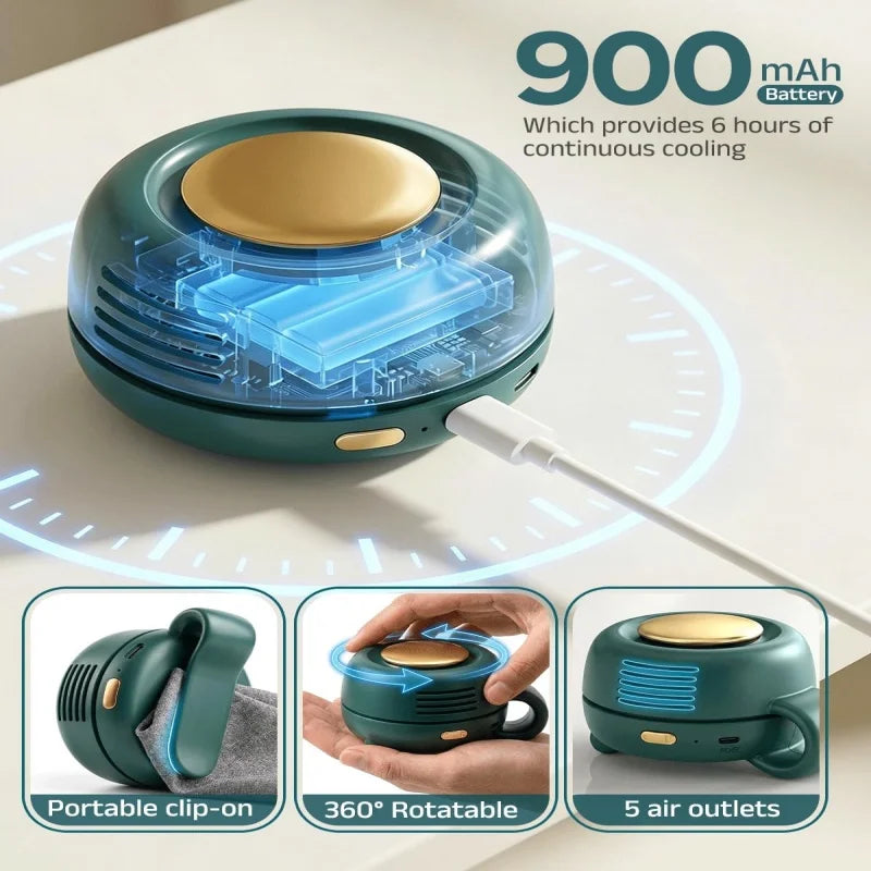 Portable Waist-Clip Mini Fan
