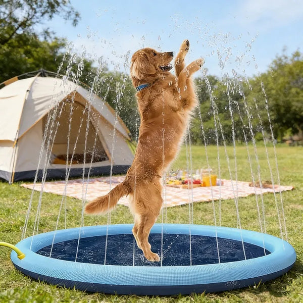 Large Inflatable Dog Pool & Splash Pad