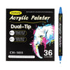 Rotuladores de Pintura Acrílica de Punta Dual - Set de 36 Colores