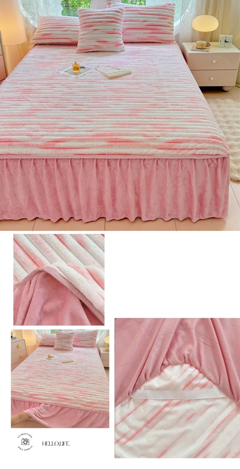 Plush Bed Skirt – Warm, Soft, and Elegant Bedding Essential
