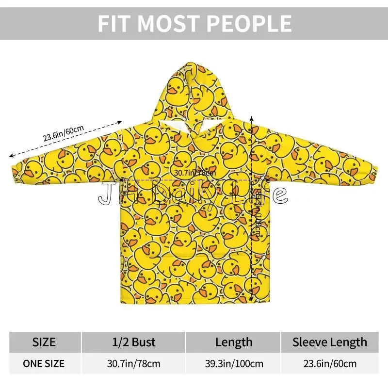 Veste/Pyjama-Plaid Canard Cartoon Oversize