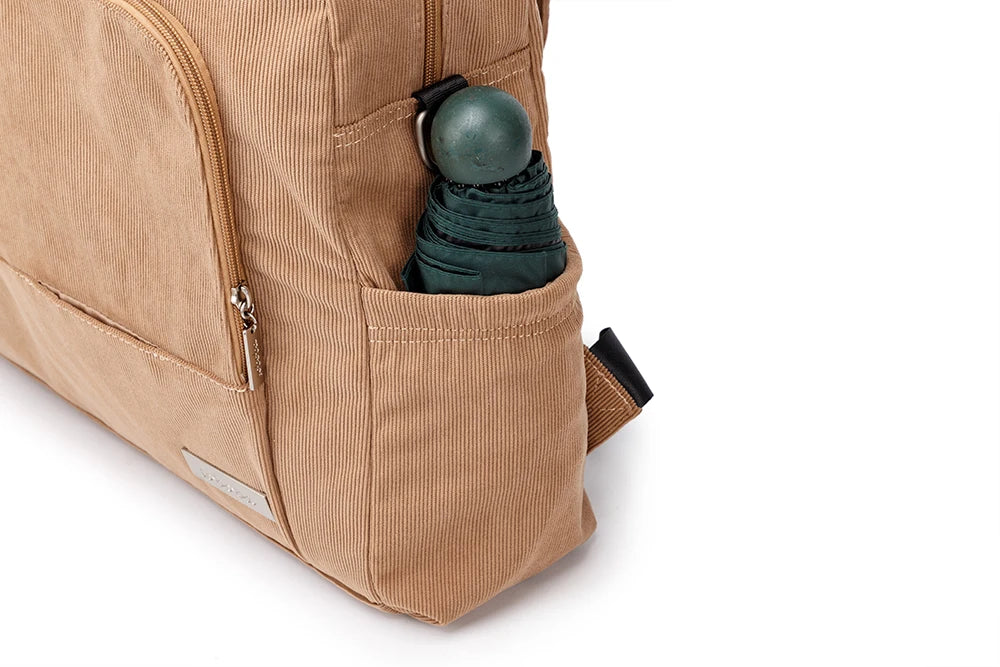 Soft Corduroy Diaper Backpack with Large Capacity