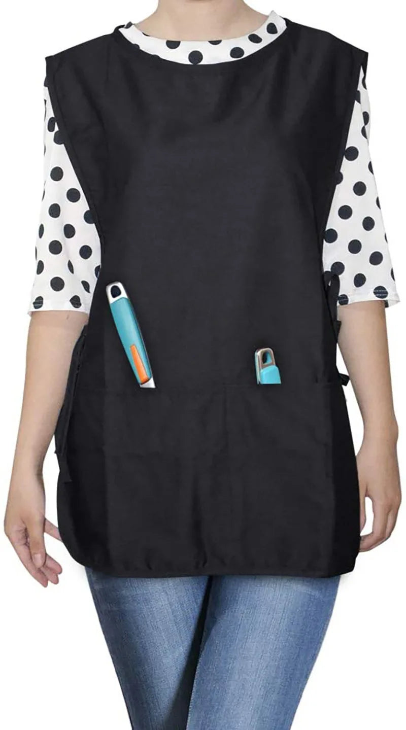 Durable Polyester Vest Apron for Kitchen, Cleaning & Salon Work