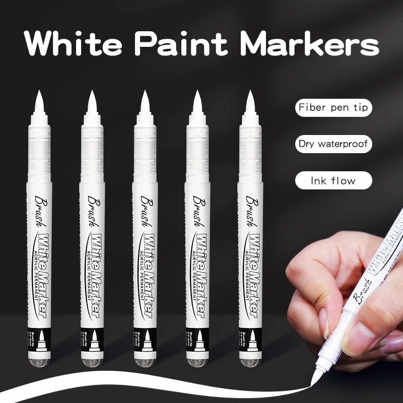 White Acrylic Paint Marker Pens