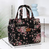 Large Capacity Canvas Tote Bag with Zipper Closure
