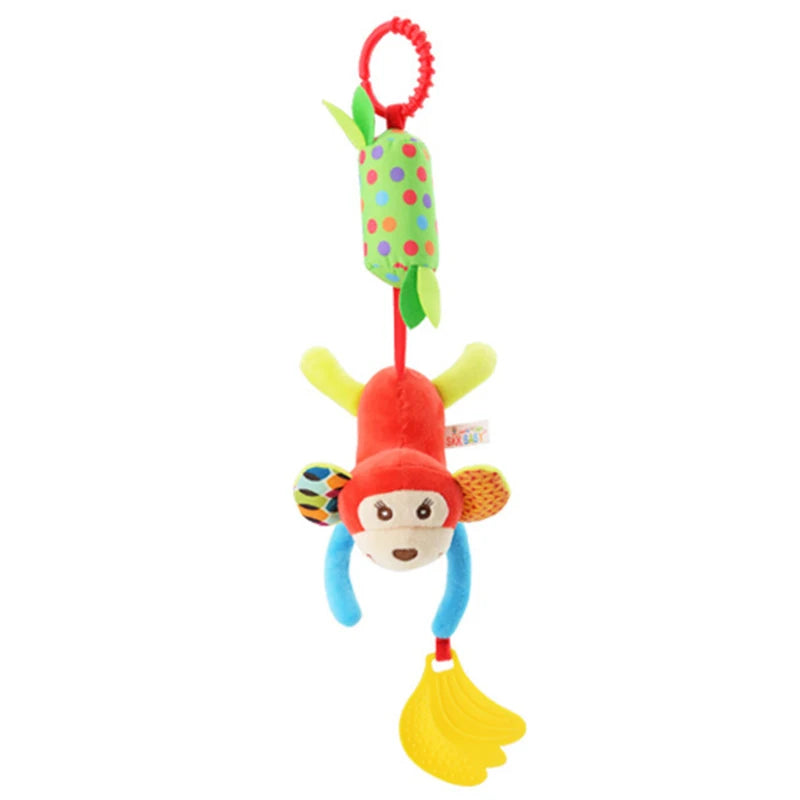 Musical Plush Animal Rattle & Teether Toy for Babies