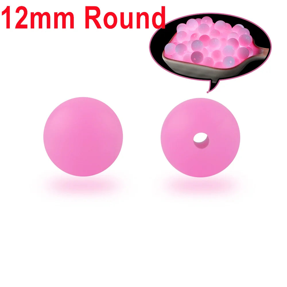 Glow-in-the-Dark Silicone Beads for Jewelry Making