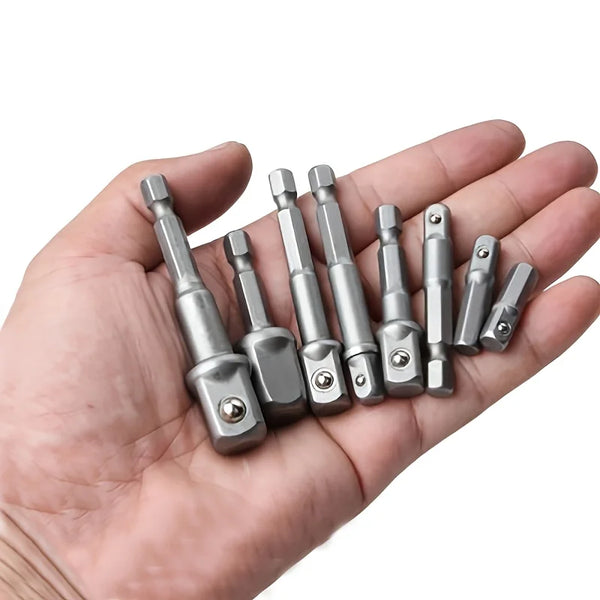 Impact Driver Socket Adapter Set with Hex Shank Extension