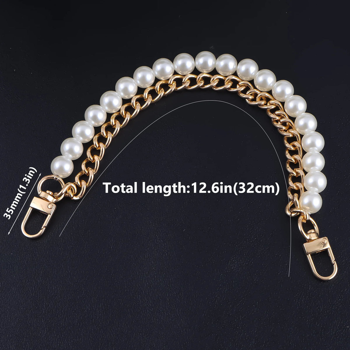 Pearl Purse Chain Handle for Bags and Handbags