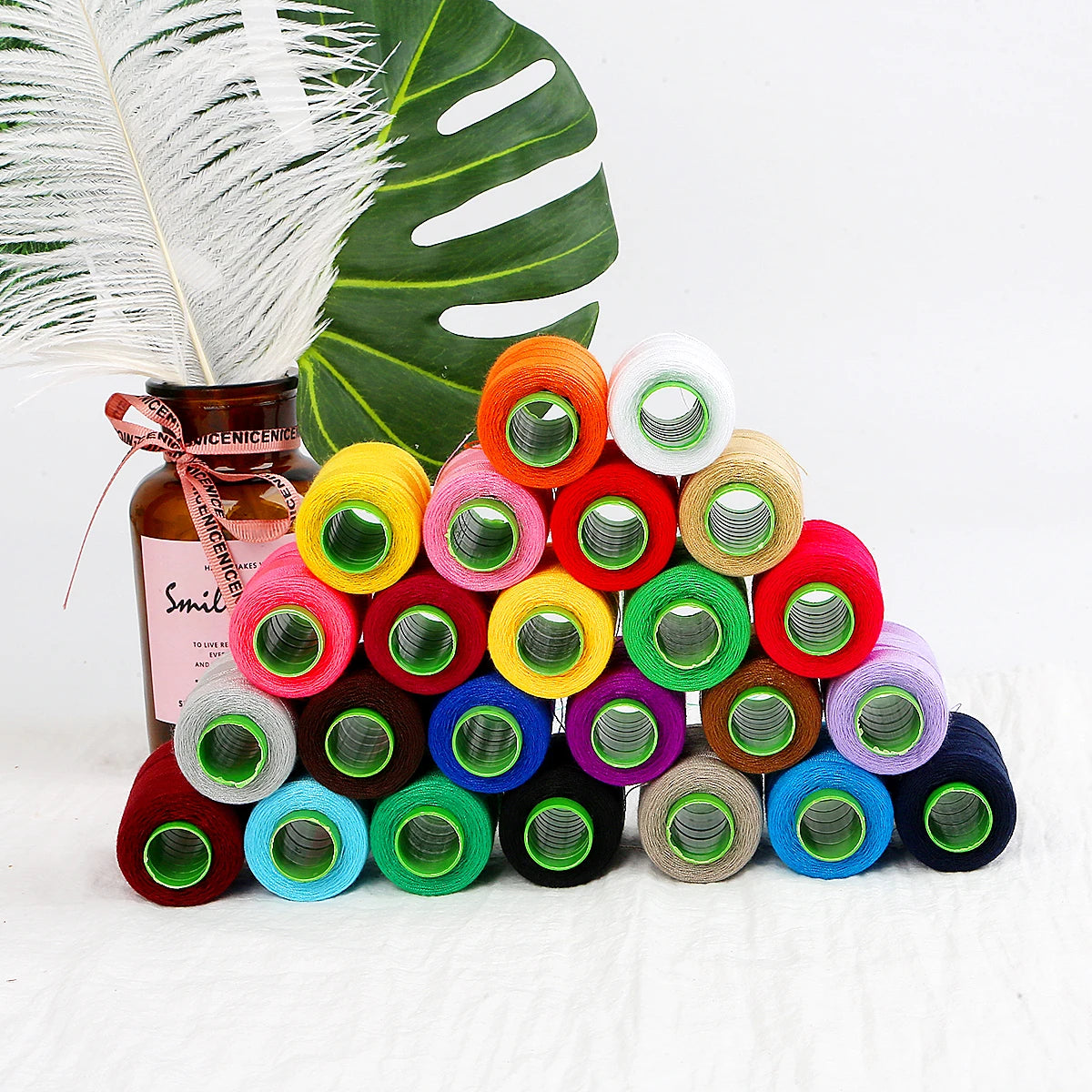 Premium Polyester Sewing Thread Spool - 300m, 24 Colors
