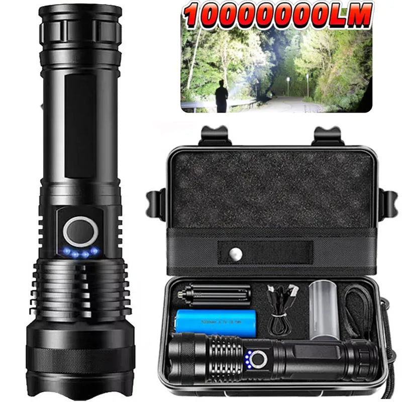 Linterna LED Recargable Táctica con Zoom