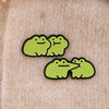Cute Frog Enamel Pin with Sarcastic Quote