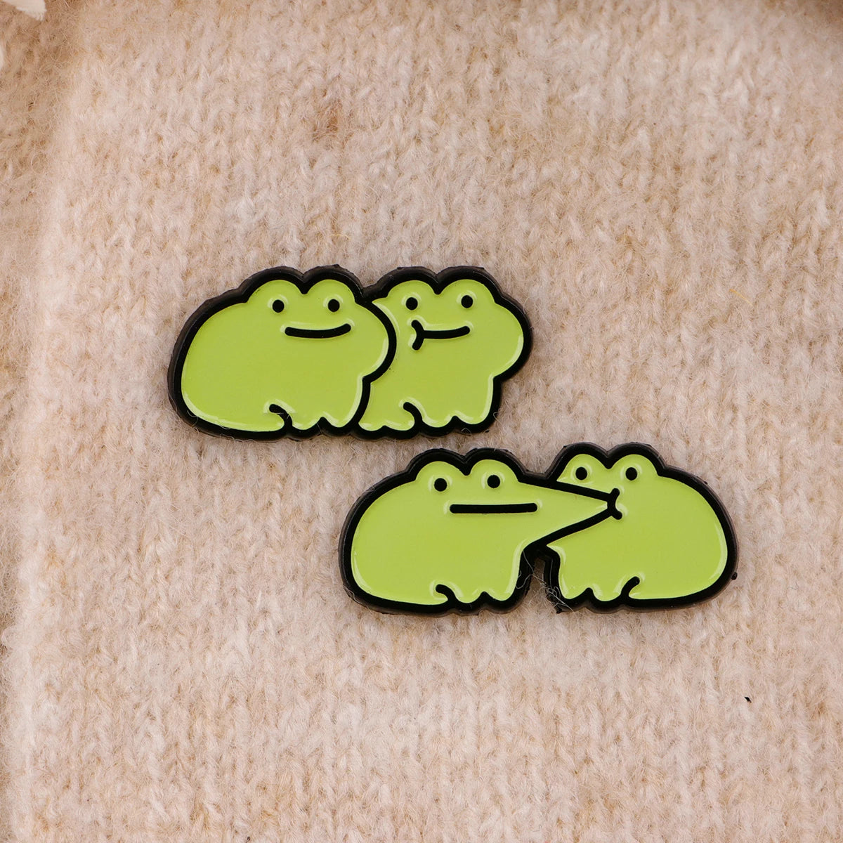 Cute Frog Enamel Pin with Sarcastic Quote
