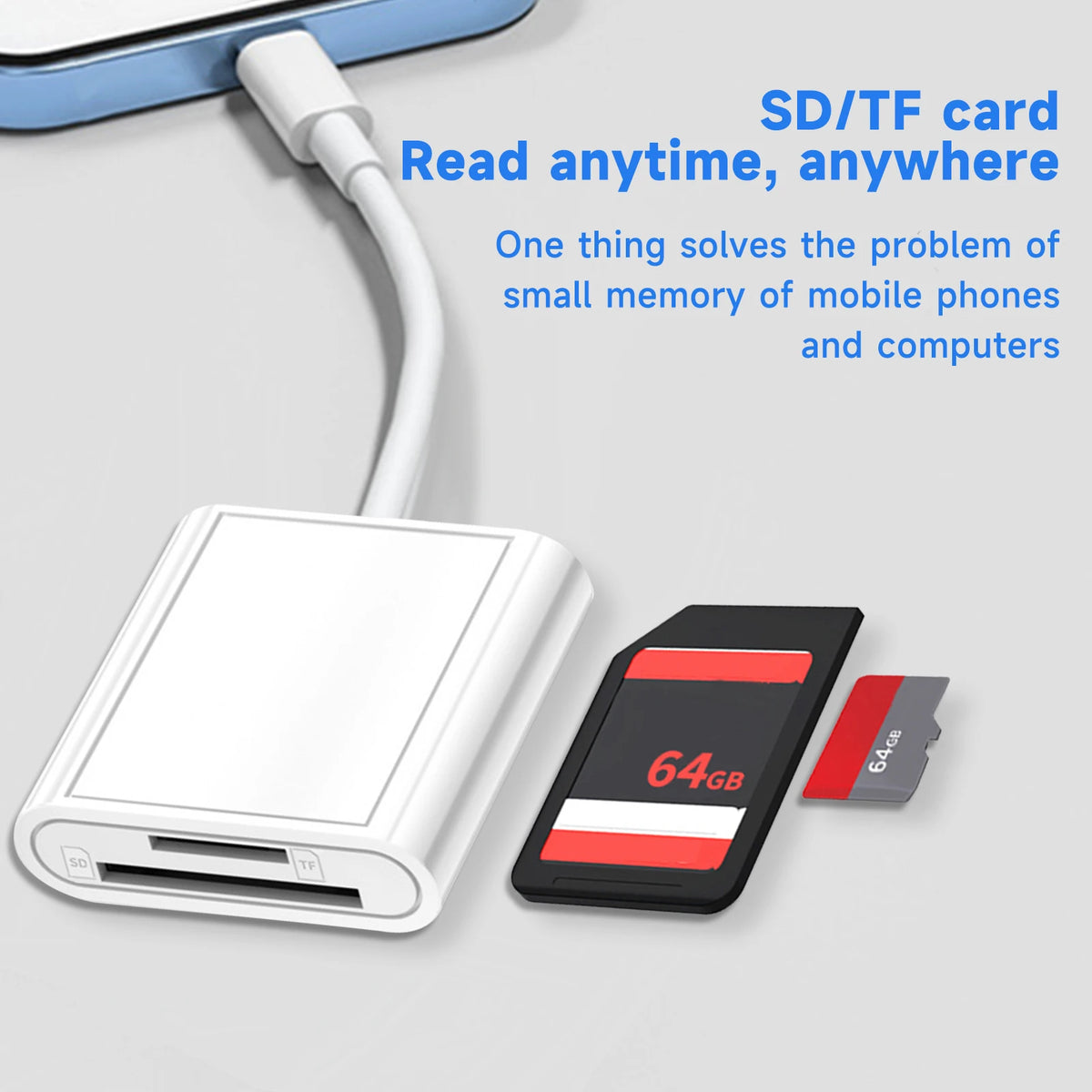 USB-C Card Reader with SD/TF Slot and Flash Drive