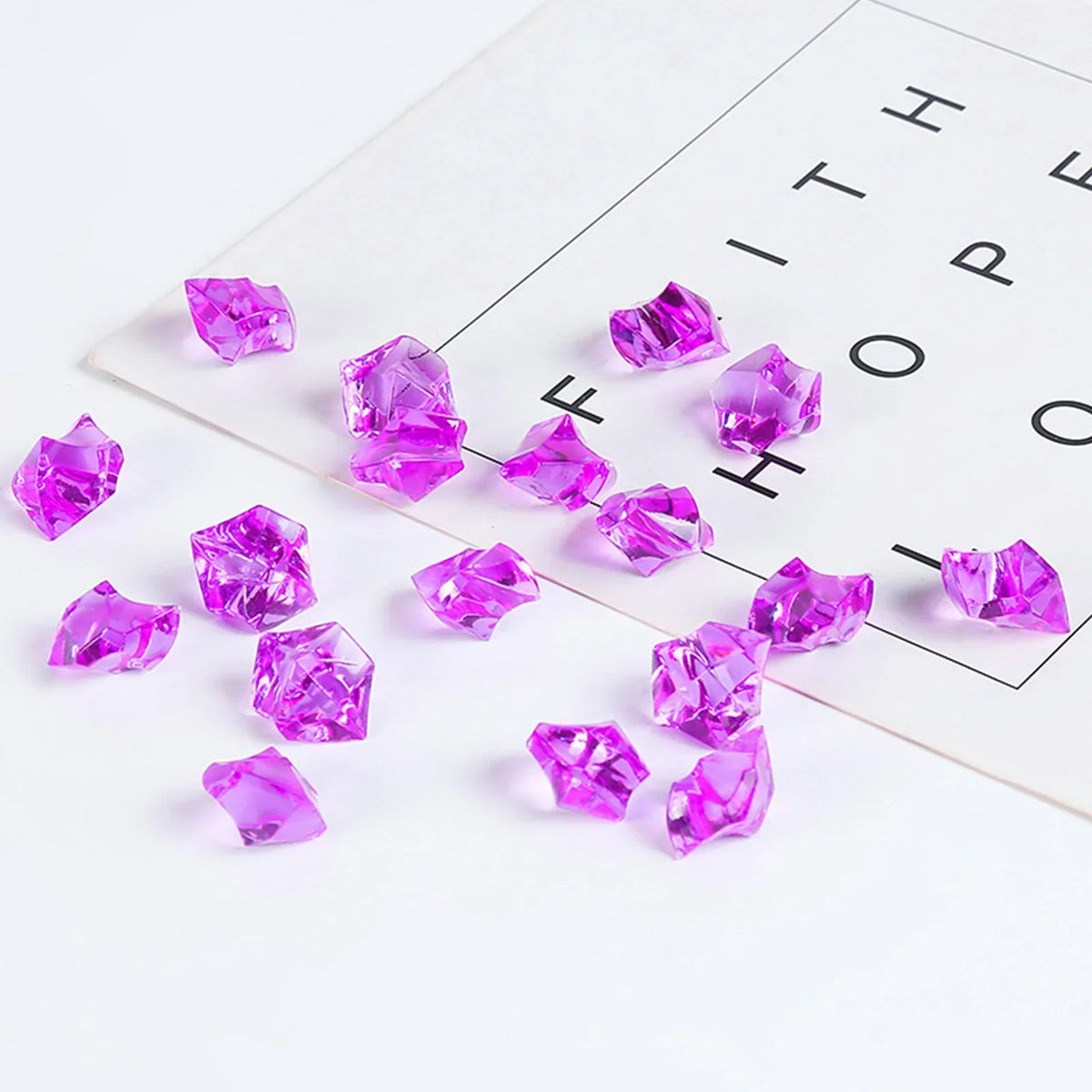 Crystal Clear Acrylic Crushed Ice Stones for Vases & Decor (100-Pack)