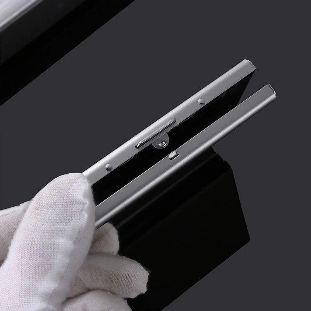Skull Print Stainless Steel Credit Card Holder Wallet
