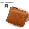 Vintage Compact Zipper Wallet for Men