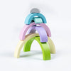 Rainbow Arch Bridge Wooden Building Blocks for Kids